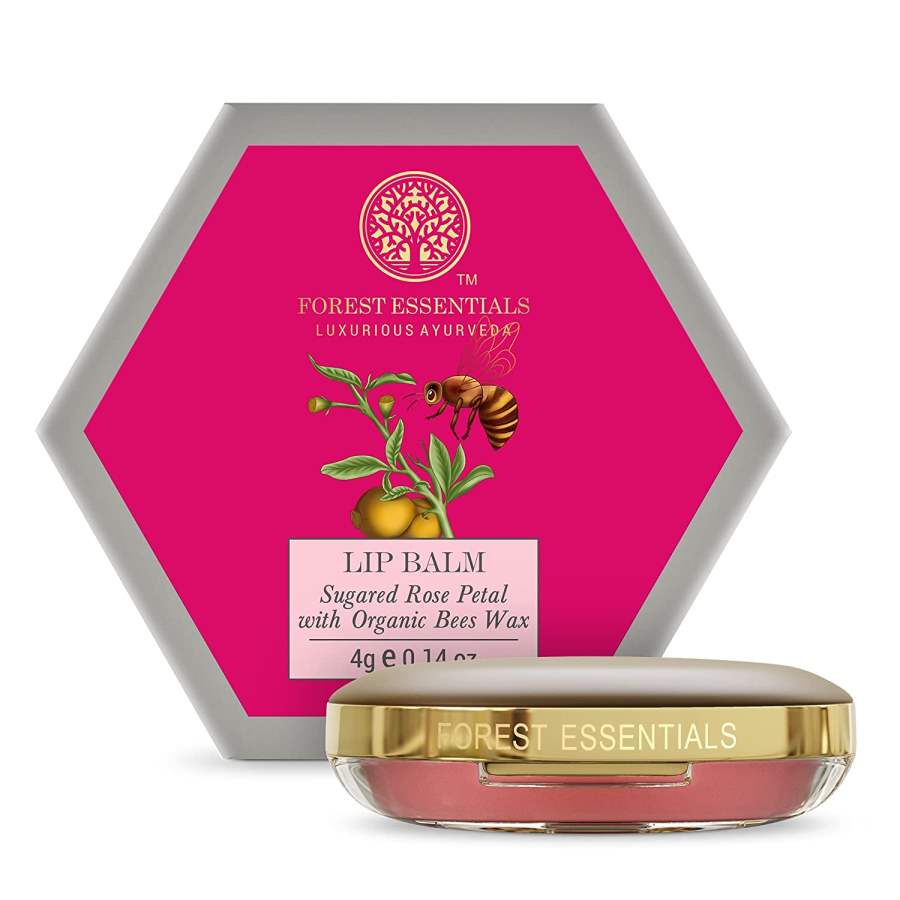 Forest Essentials Luscious Lip Balm Sugared Rose Petal - 4 g