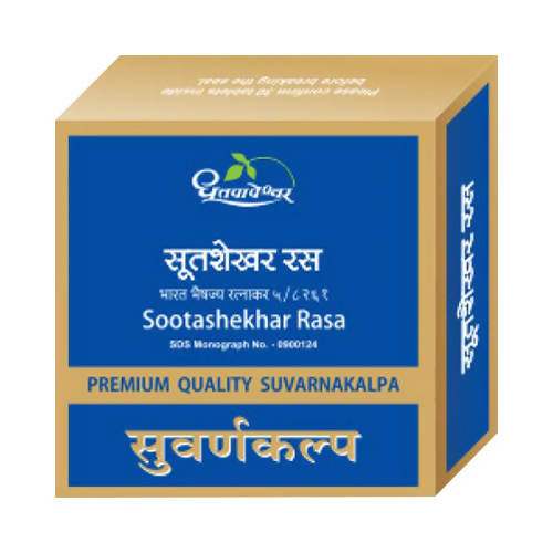 Dhootapapeshwar Sootashekhar Rasa Premium Quality Suvarnakalpa Tablets - 10 Tabs
