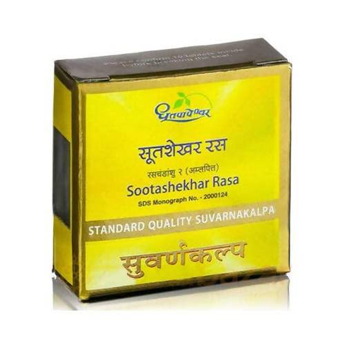 Dhootapapeshwar Sootashekhar Rasa Standard Quality Suvarnakalpa Tablets - 10 Tabs