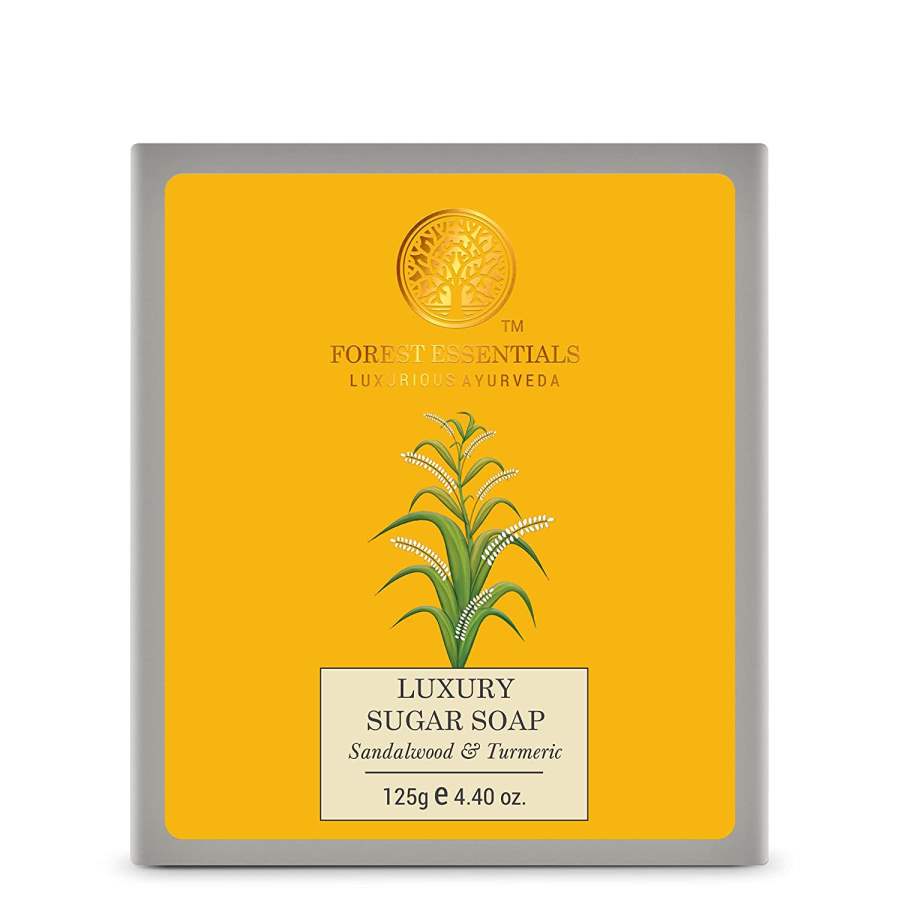 Forest Essentials Luxury Sugar Soap Sandalwood & Turmeric - 125 g