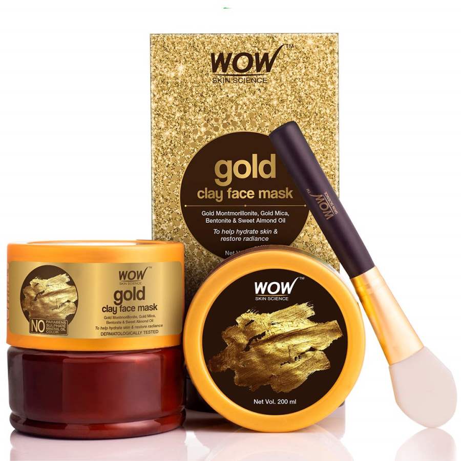 WOW Skin Science Gold Clay Face Mask - 200 ML
