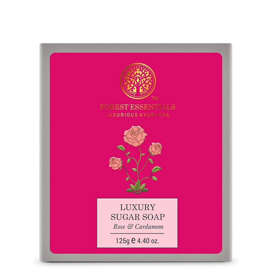 Forest Essentials Luxury Sugar Soap Rose & Cardamom - 125 g