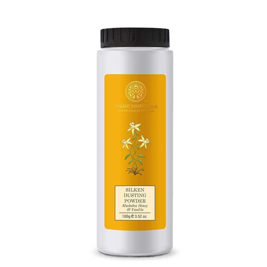 Forest Essentials Silken Dusting Powder Mashobra Honey & Vanilla (Talcum Powder) - 100 g