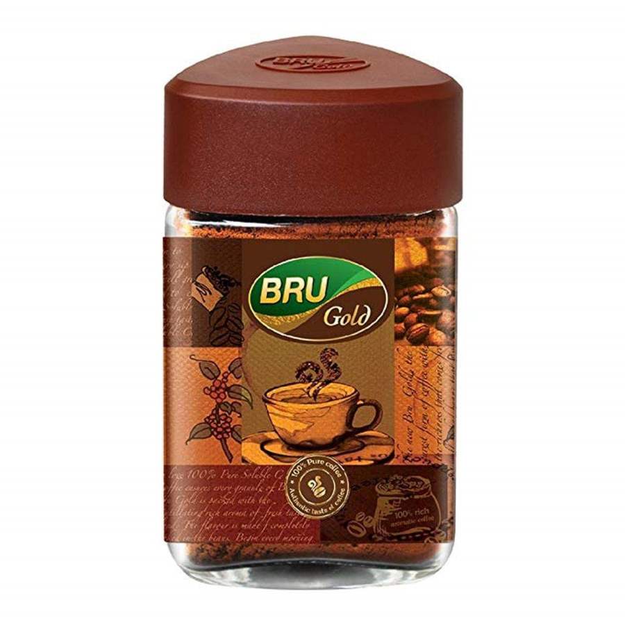 Bru Gold Instant Coffee, 100% Pure Granulated Coffee - 100 g