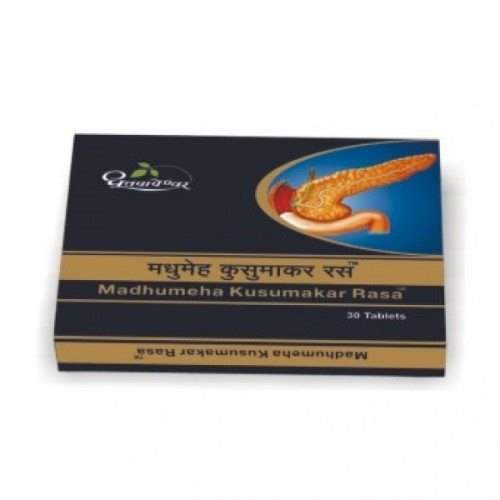 Dhootapapeshwar Madhumeha Kusumakar Rasa ( Gold Preparation ) - 30 Tabs