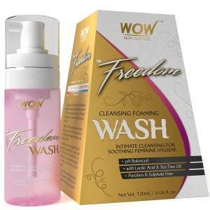 WOW Skin Science Freedom Intimate Cleansing Foam Wash for Women - 120 ML
